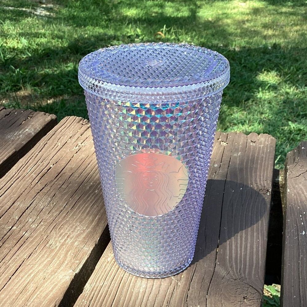 Starbucks Iridescent Tumbler Reusable Cold Cup Studded‎ Venti 24oz